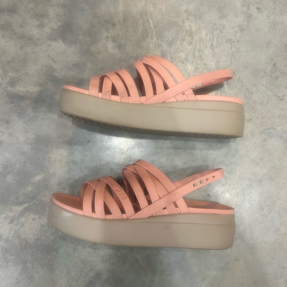 Crocs Brooklyn Strappy Low Wedge Sandal